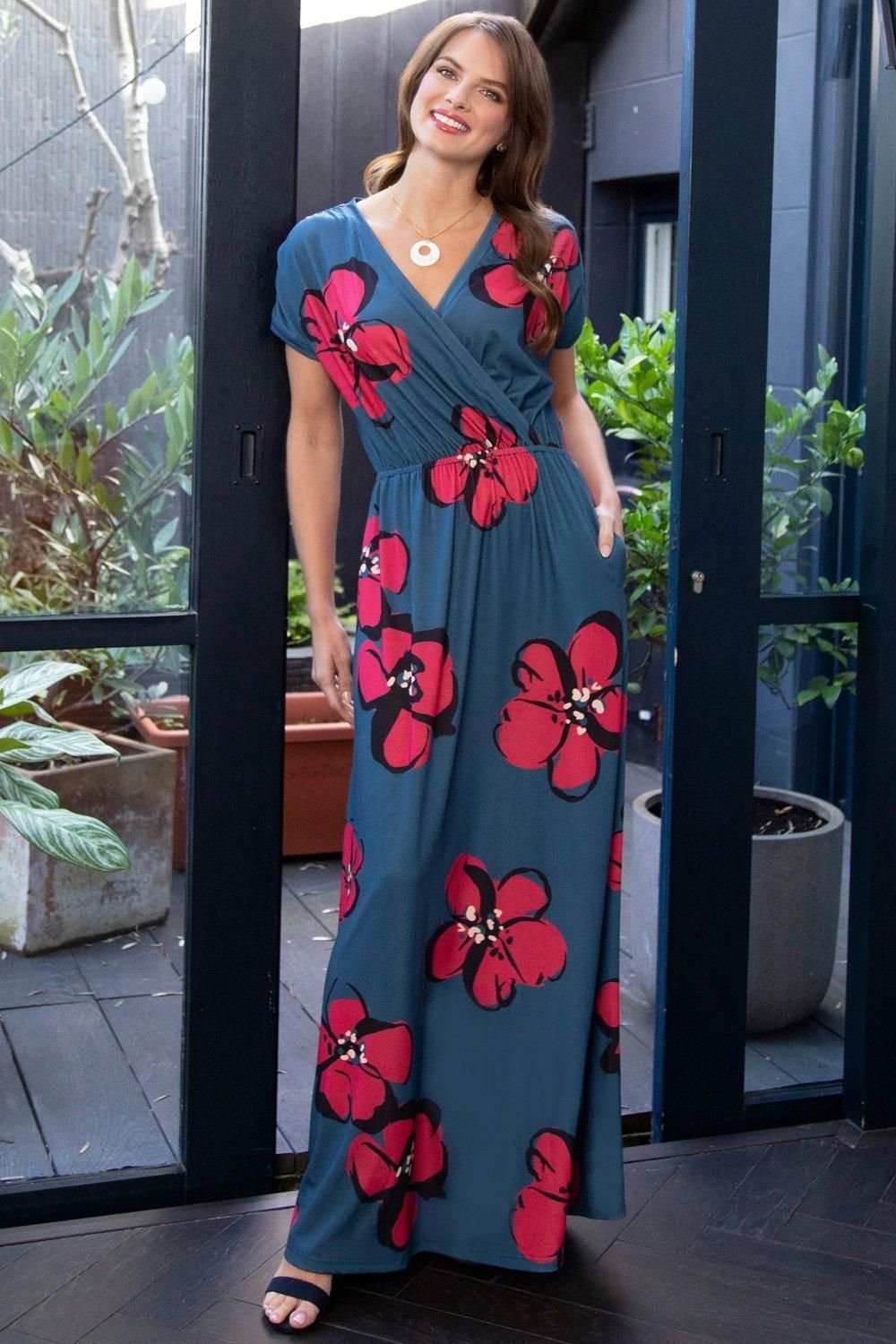 Hot Squash Hot Squash Women's Maxi Dress in Teal - 4