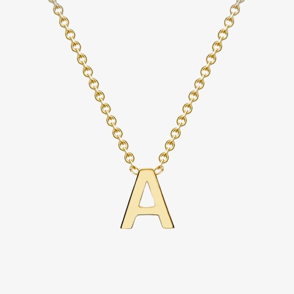 T.H.Baker T.H.Baker Women's 9ct Yellow Gold Mini Initial A Necklace 1.19.0150