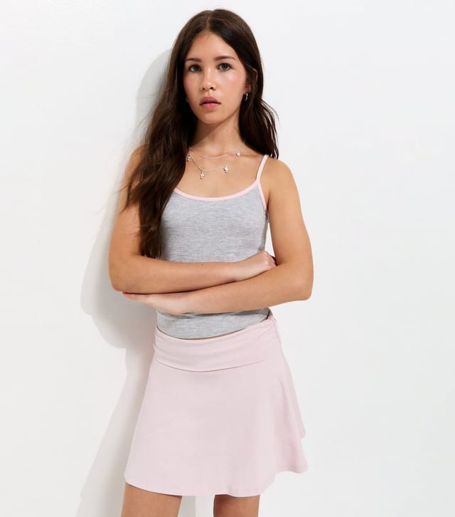 New Look Girls' Grey Jersey Scoop Neck Cami Top New Look - 2