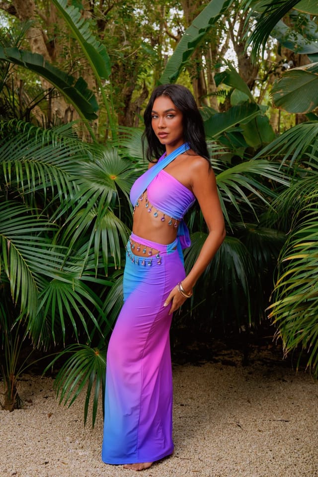 Moda Minx Moda Minx Women's Purple Rain Maxi Skirt - 3