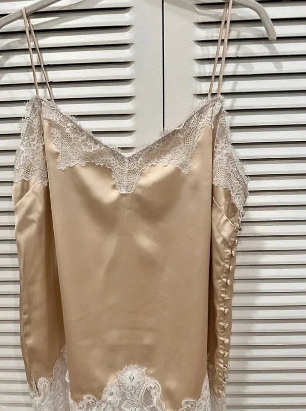 ASOS Lace and Satin Slip Cami Size L Like New
