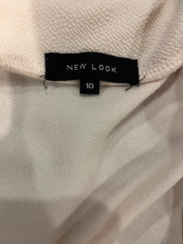 New Look Peach Textured Open Cardigan Sleeveless Blazer Jacket