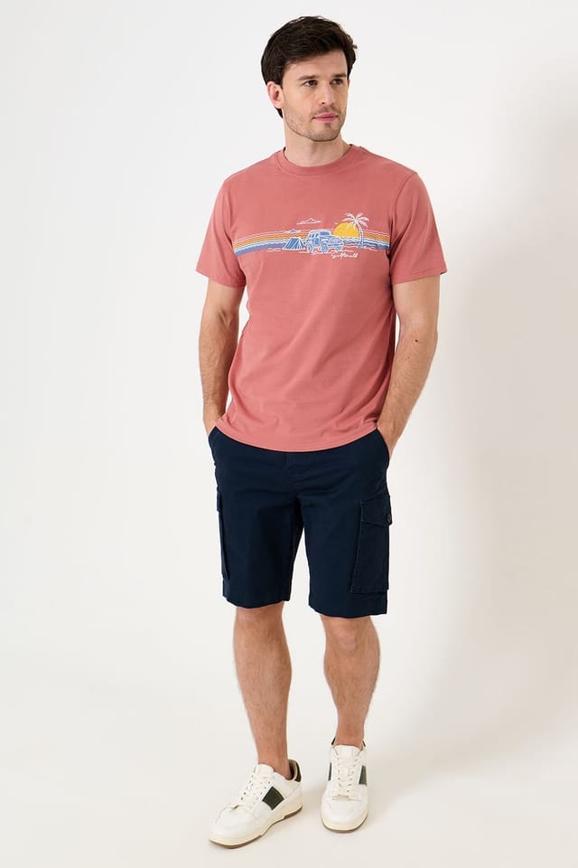 Saltwell Saltwell Men's Graphic Print Cotton T-Shirt in Pink - 3