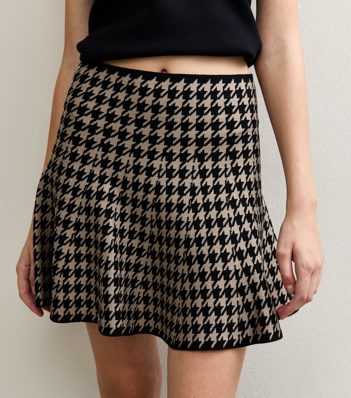 New Look Women's Brown Dogtooth Check A-Line Mini Skirt New Look - 2