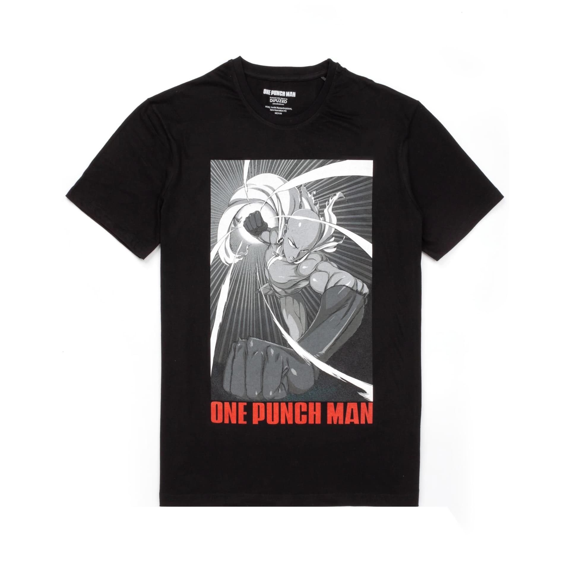 One Punch Man One Punch Man Men's Short Sleeved T-Shirt | Black | Official Merch