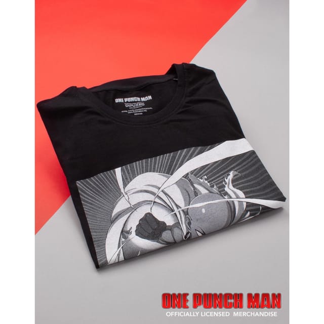 One Punch Man One Punch Man Men's Short Sleeved T-Shirt | Black | Official Merch - 2