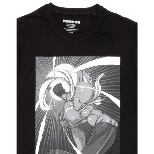 One Punch Man One Punch Man Men's Short Sleeved T-Shirt | Black | Official Merch - 3