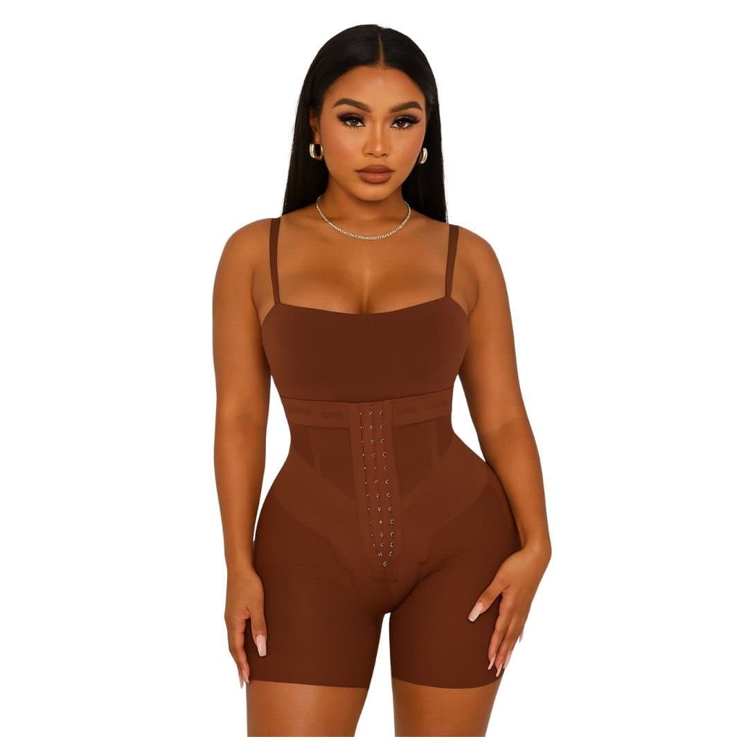 GWB Shapewear GWB Shapewear Women's Snatch Me Tummy Control Butt Lift Shapewear Short Size 12 -14 in Brown