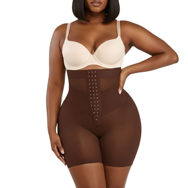 GWB Shapewear GWB Shapewear Women's Snatch Me Tummy Control Butt Lift Shapewear Short Size 12 -14 in Brown - 2