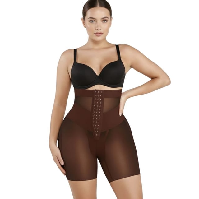 GWB Shapewear GWB Shapewear Women's Snatch Me Tummy Control Butt Lift Shapewear Short Size 12 -14 in Brown - 3