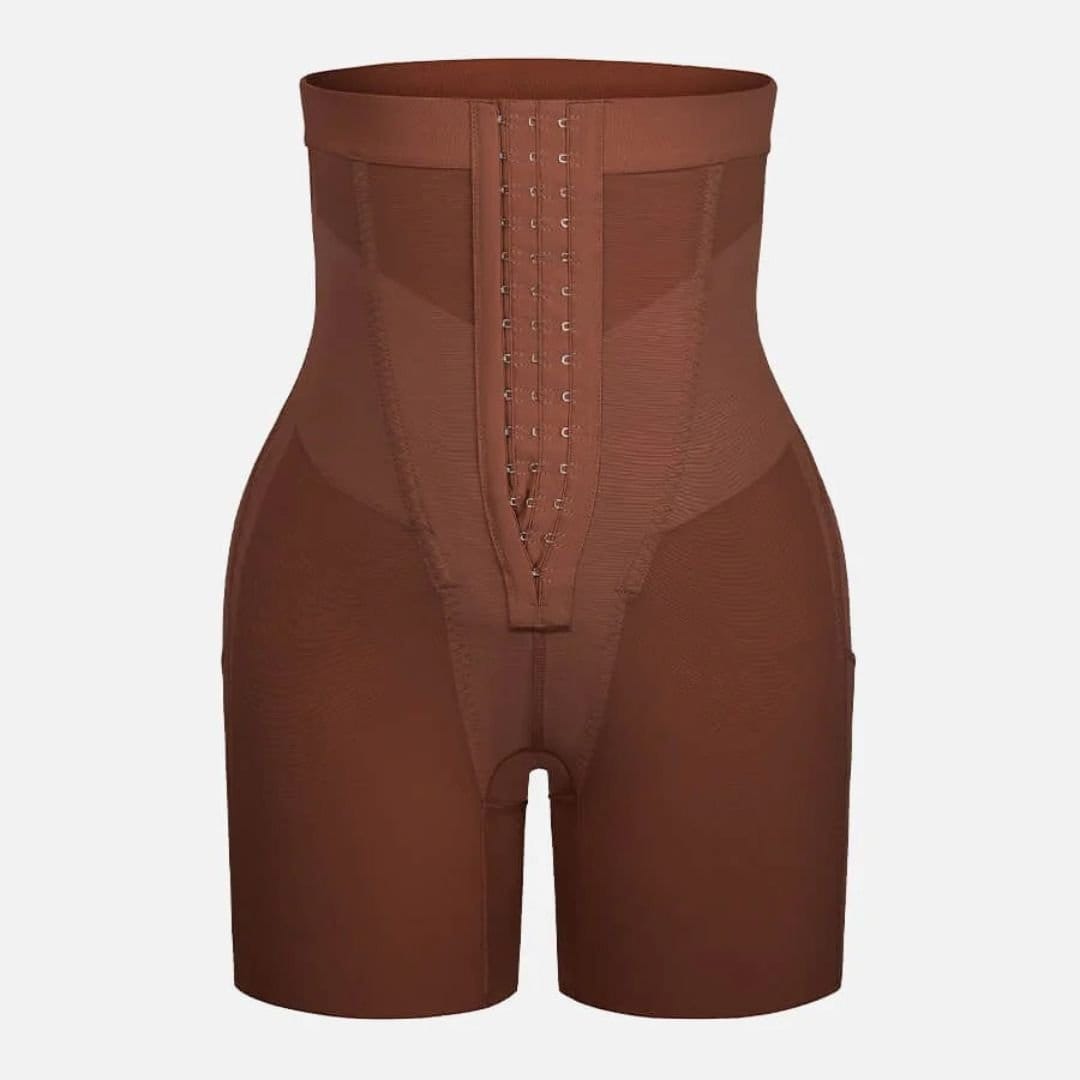 GWB Shapewear GWB Shapewear Women's Snatch Me Tummy Control Butt Lift Shapewear Short Size 12 -14 in Brown - 4