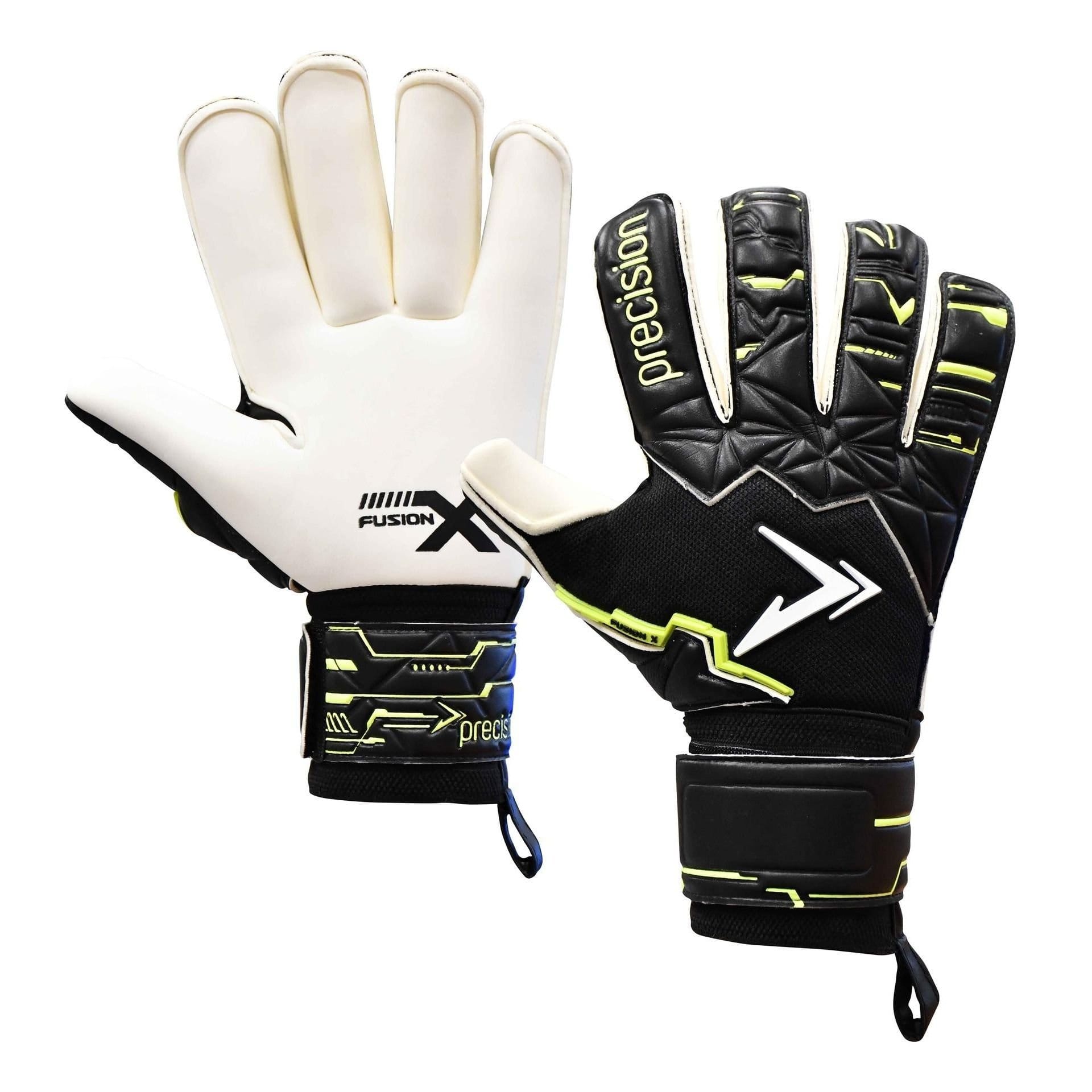 Precision Precision Men's Fusion X Pro Giga Roll Finger Goalkeeper Gloves in Black - 4