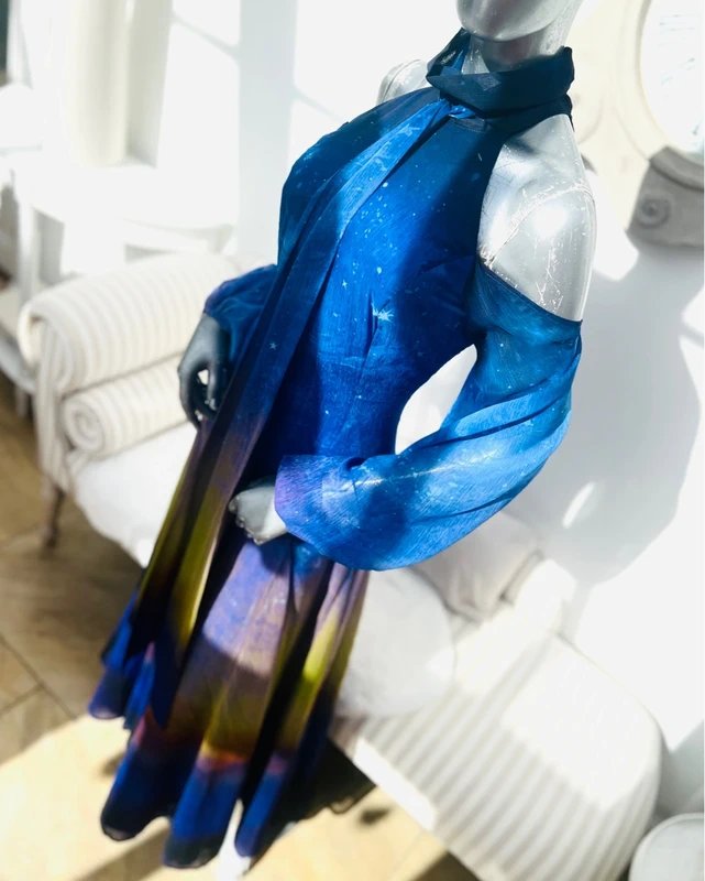 Karen Millen Karen Millen Cosmic Cold Shoulder Woven Maxi Dress 10 - 1