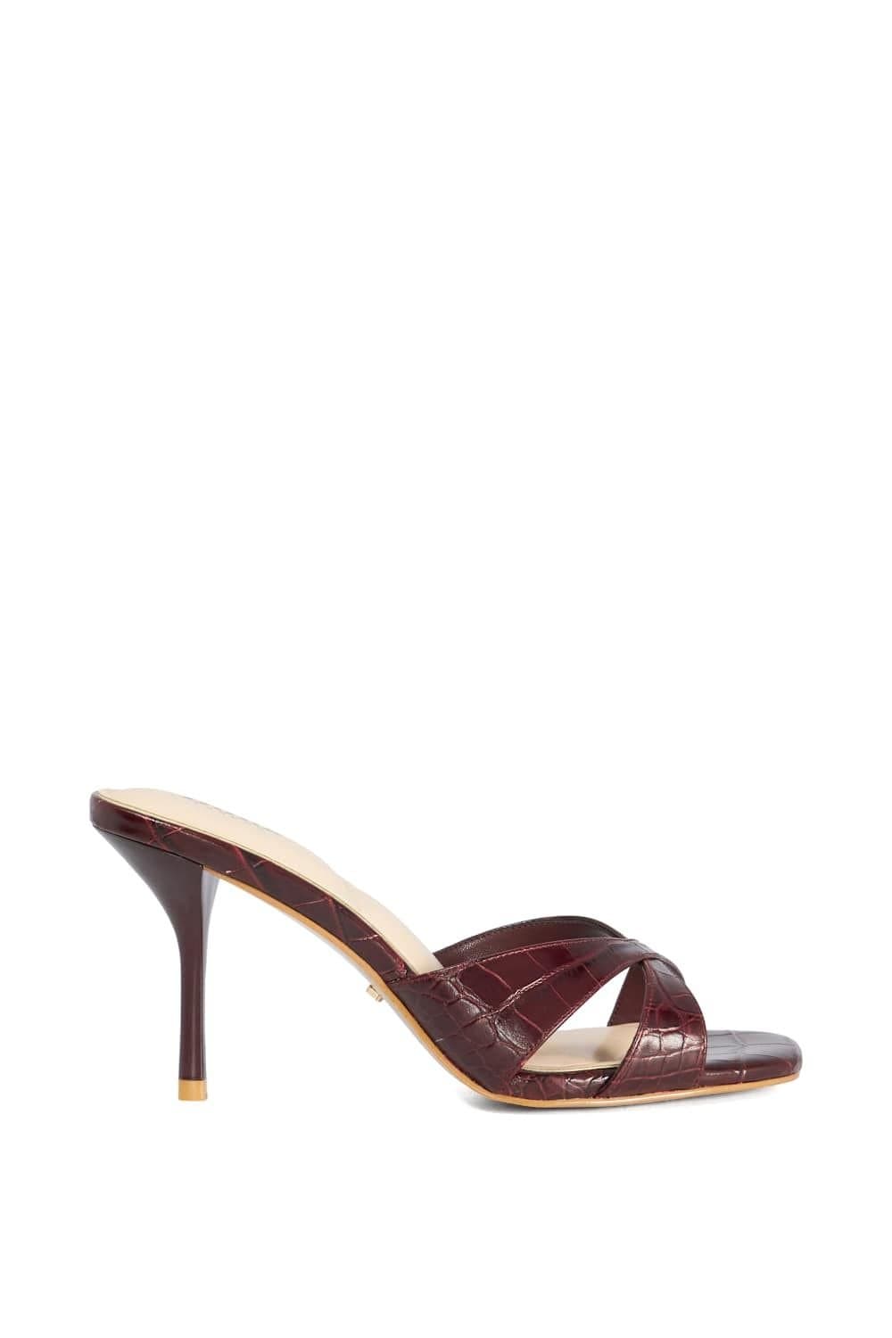 Dune London Dune London Red Croc-Effect Sandals