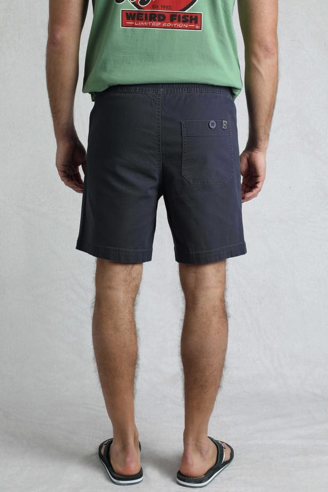 Weird Fish Weird Fish Men's Weston Canvas Shorts in Navy - 3