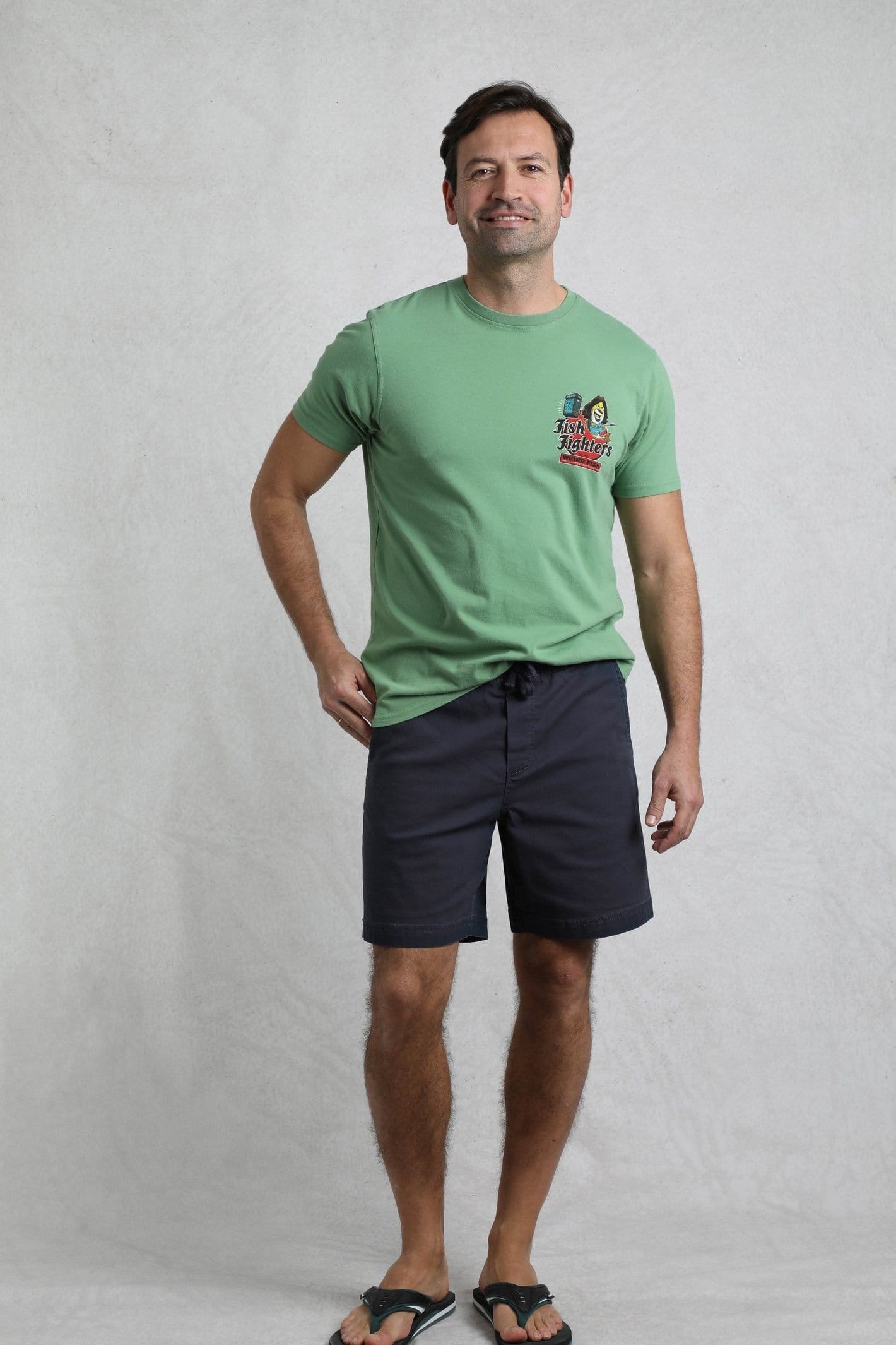 Weird Fish Weird Fish Men's Weston Canvas Shorts in Navy - 4