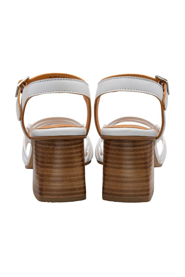 Ravel Ravel Women's 'Kiplin' Leather Block-Heel Sandals in White - 3