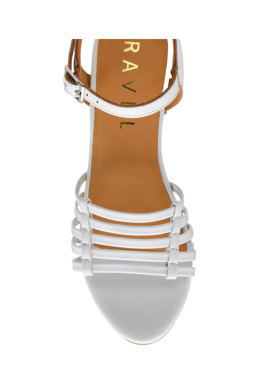 Ravel Ravel Women's 'Kiplin' Leather Block-Heel Sandals in White - 4