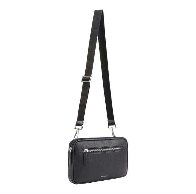 Paul Costelloe Paul Costelloe Men's Joe Leather Manbag in Black - 3