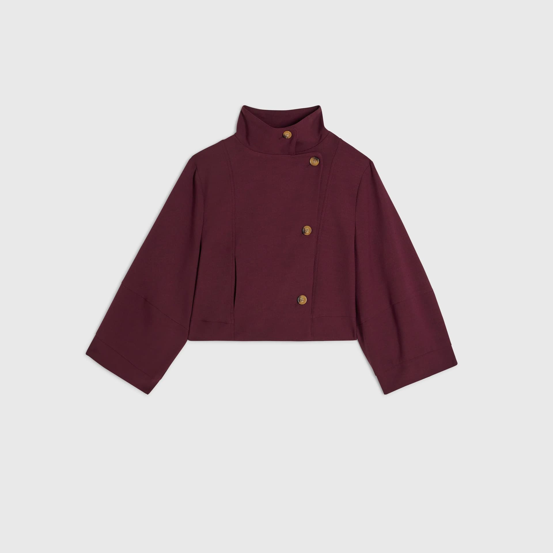 River Island River Island Womens Petite Purple Funnel Neck Cocoon Jacket