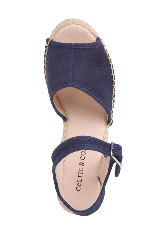 Celtic & Co Celtic & Co Women's Block Heel Espadrille Sandal in Mid Navy - 3