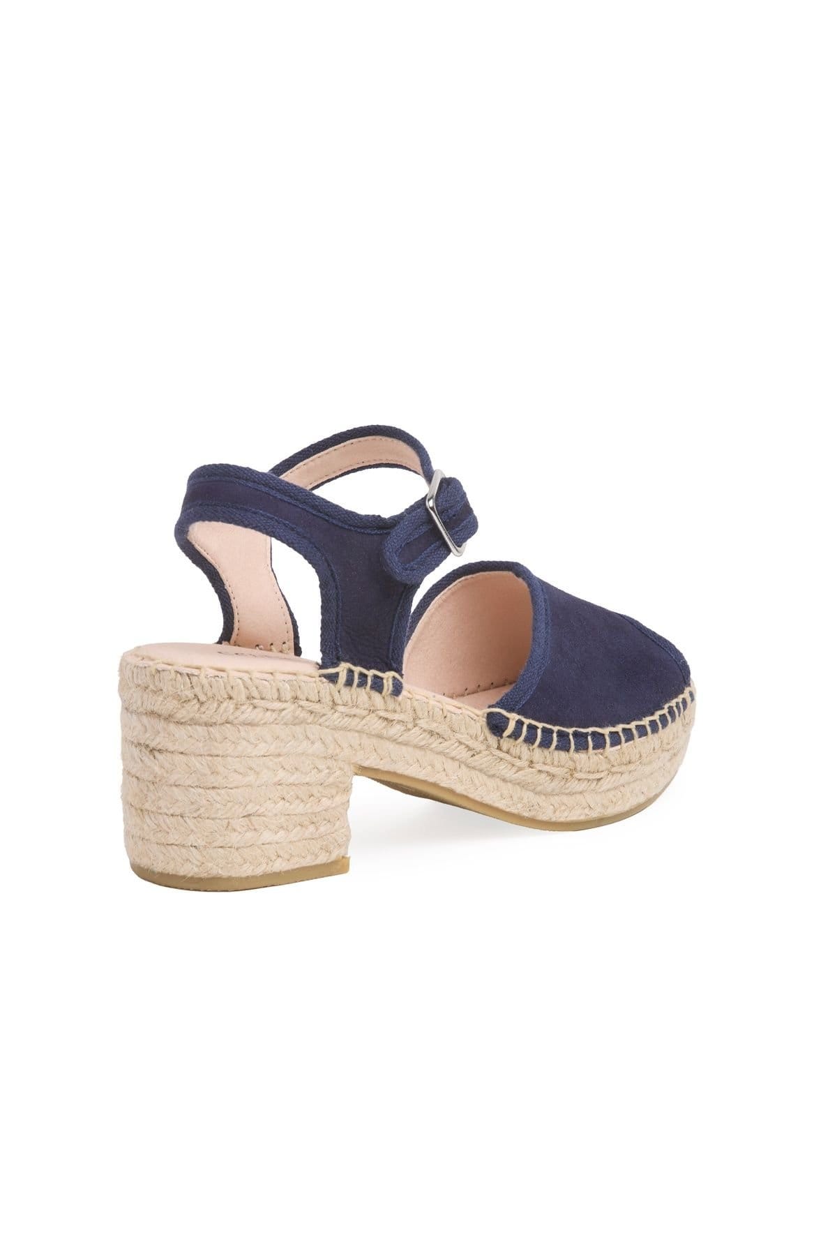 Celtic & Co Celtic & Co Women's Block Heel Espadrille Sandal in Mid Navy - 4