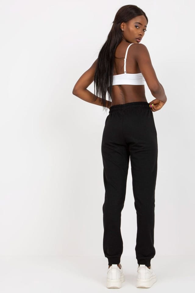 Love Lace Love Lace Women's High Waist Tie Sweatpants with Side Pockets Style 169722 in Black - 3