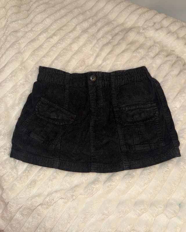 BDG BDG black corduroy mini skirt