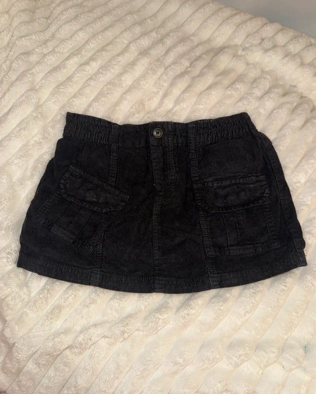 BDG Black Corduroy Mini Skirt