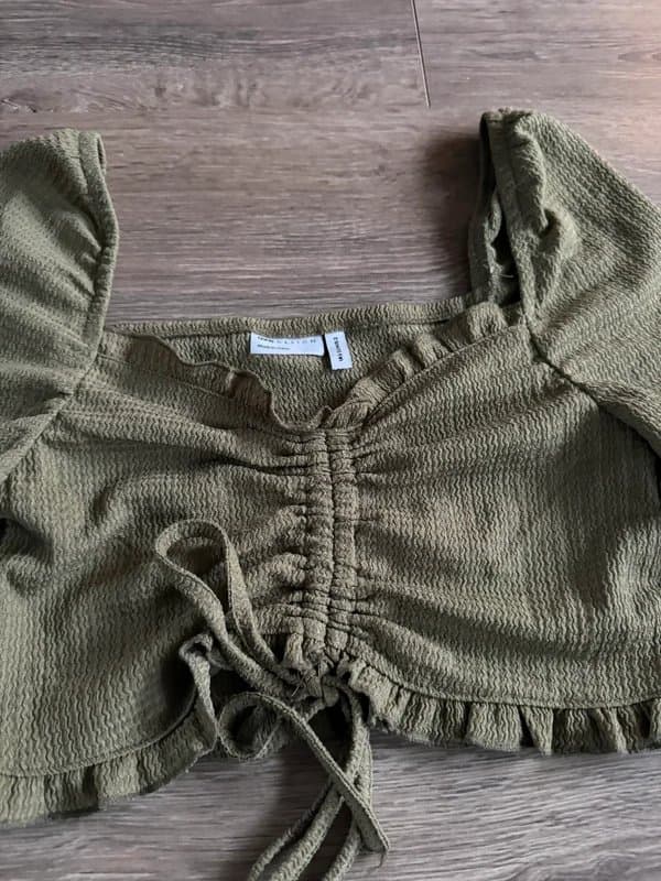 ASOS Design Ruched Crop Top