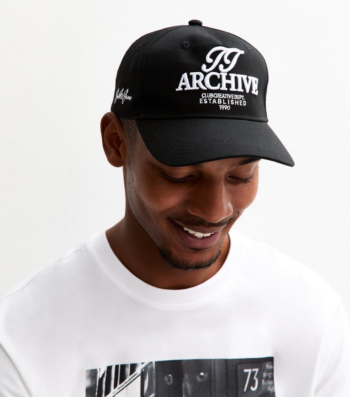 jack & jones Men's Black Archive Embroidery Baseball Cap Jack & Jones New Look