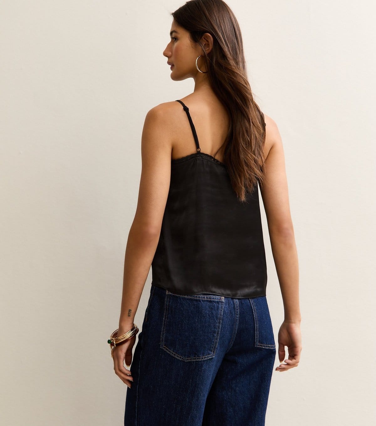 New Look Women's Black Lace Frill Cami Top New Look - 4