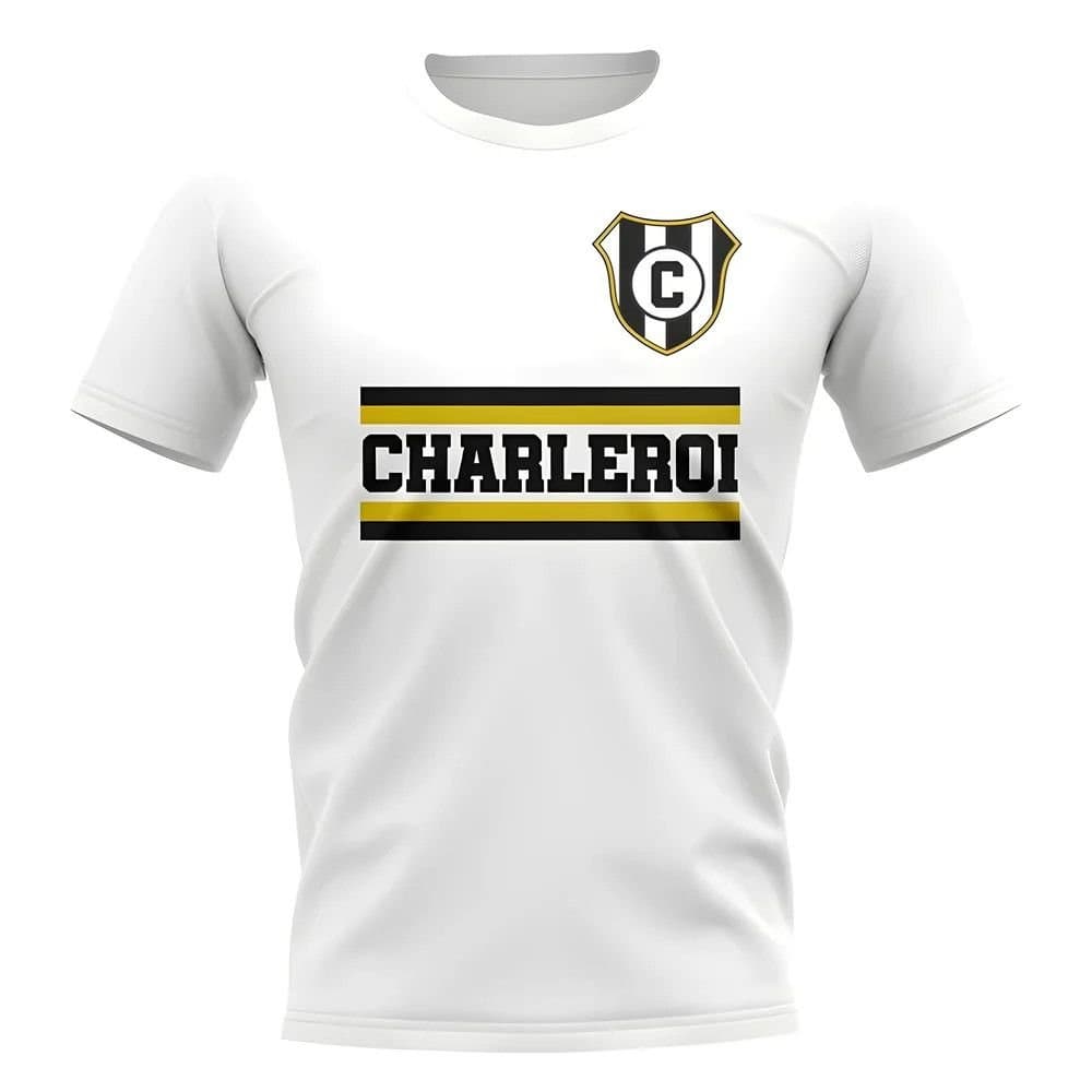 Charleroi Charleroi Men's Mens Royal Sporting Club Core Football Club T-Shirt in White