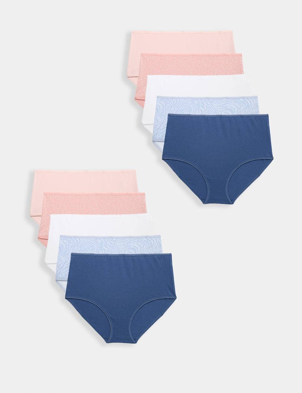 Marks & Spencer M&S 10pk Cotton Lycra® Full Brief Knickers Dark Blue