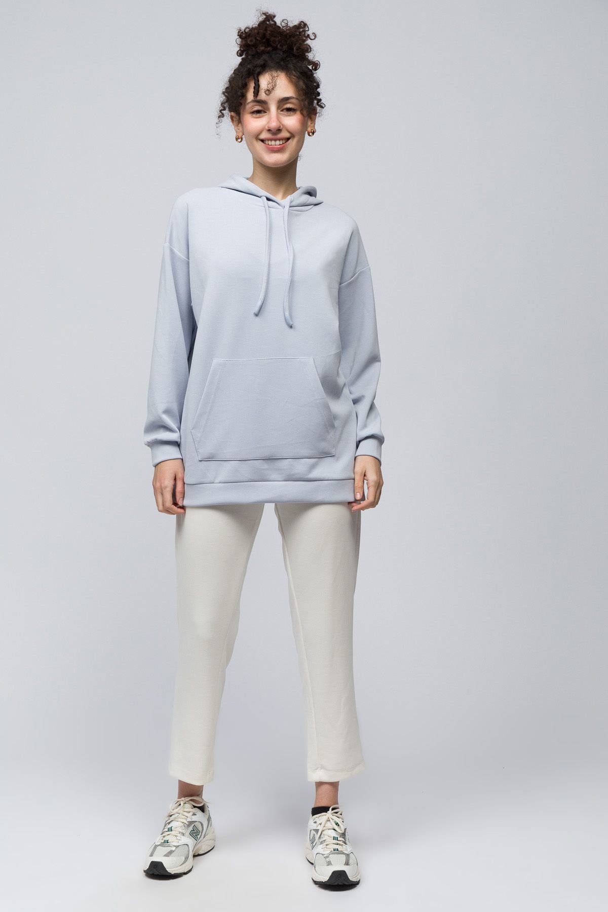 Dexia Dexia Women's Hooded Modal Blend Sweatshirt with Pocket Lilac - 2