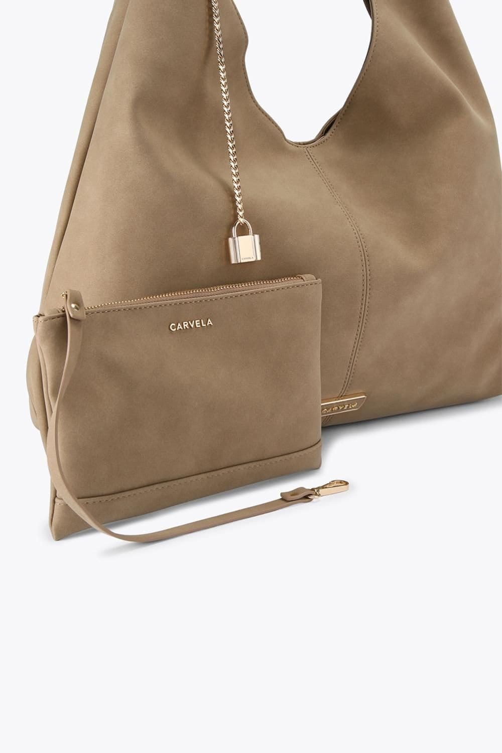 Carvela Carvela Women's 'Cassia Hobo Bag' Suedette in Camel - 4