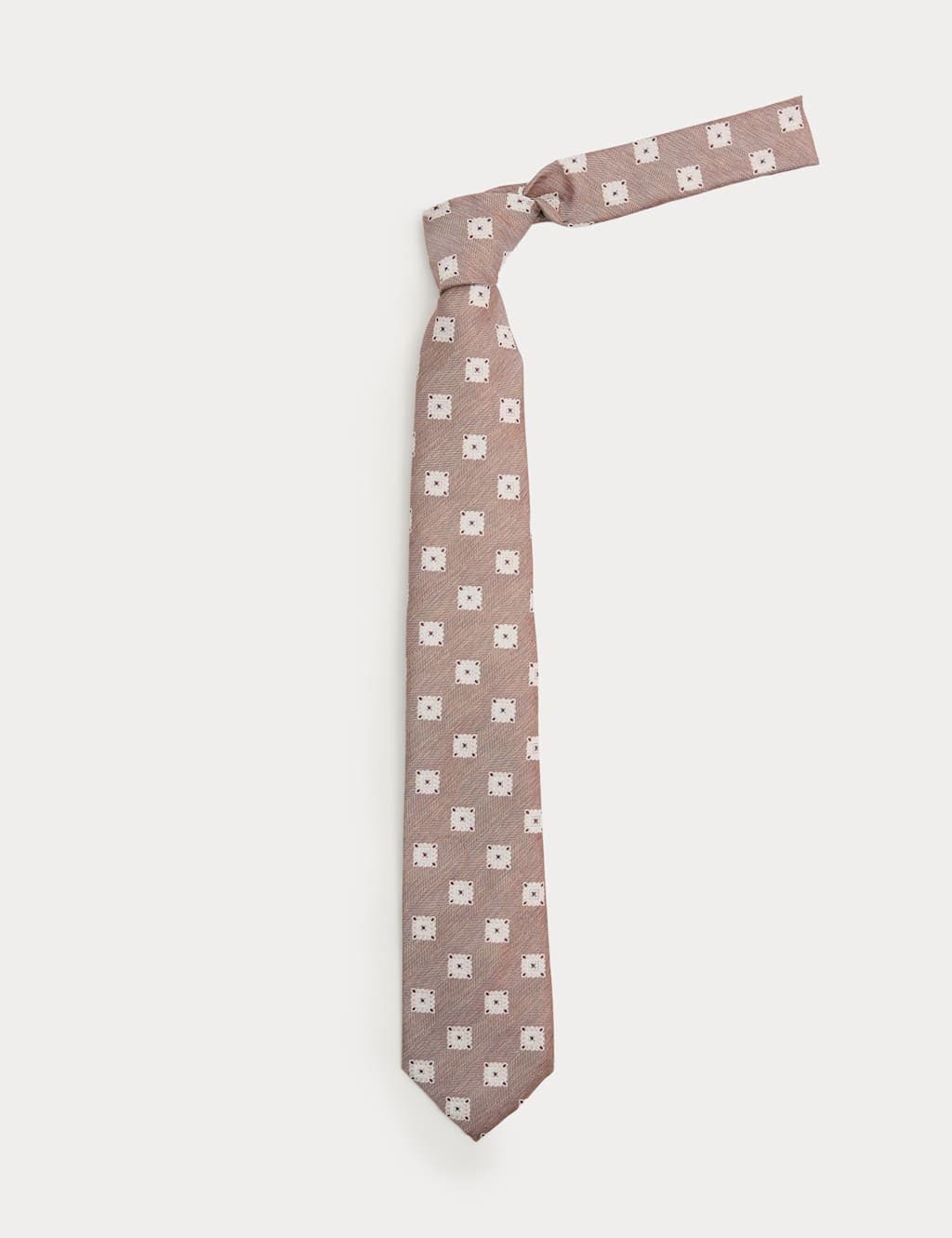 Marks & Spencer M&S Medallion Tie Brown