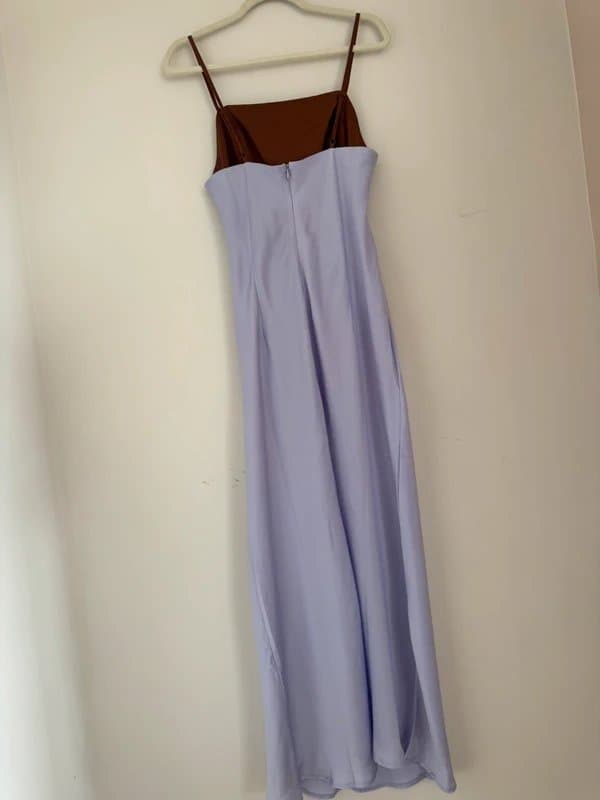 ASOS ASOS design Lilac Satin Slip Midi Dress UK 14 L