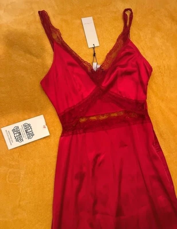 Never Fully Dressed Never fully dressed red lace & satin dress
