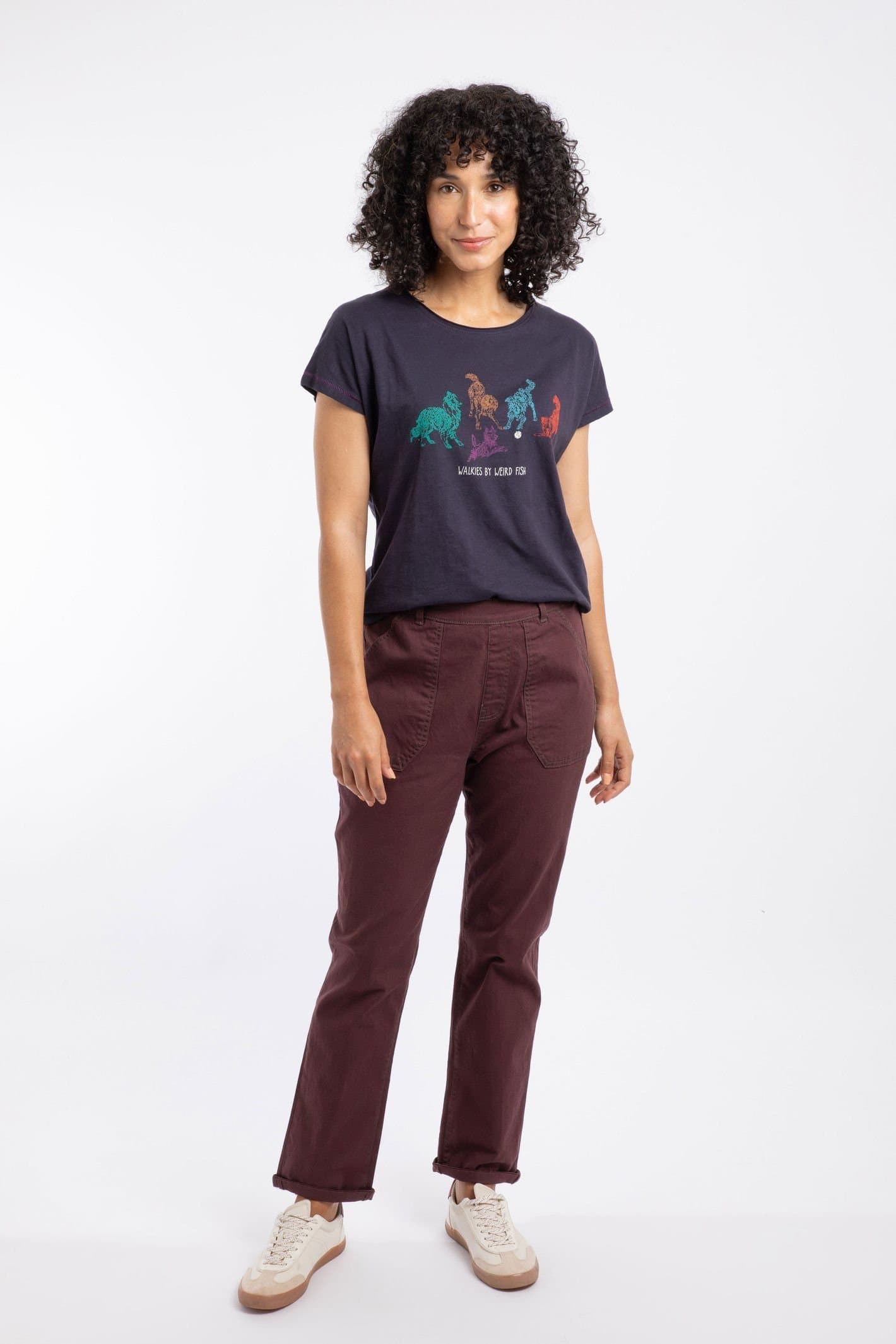 Weird Fish Weird Fish Women's Malorri Chino Trousers in Wine