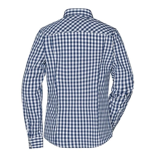 James and Nicholson James and Nicholson Women's Checked Blouse in Navy - 2