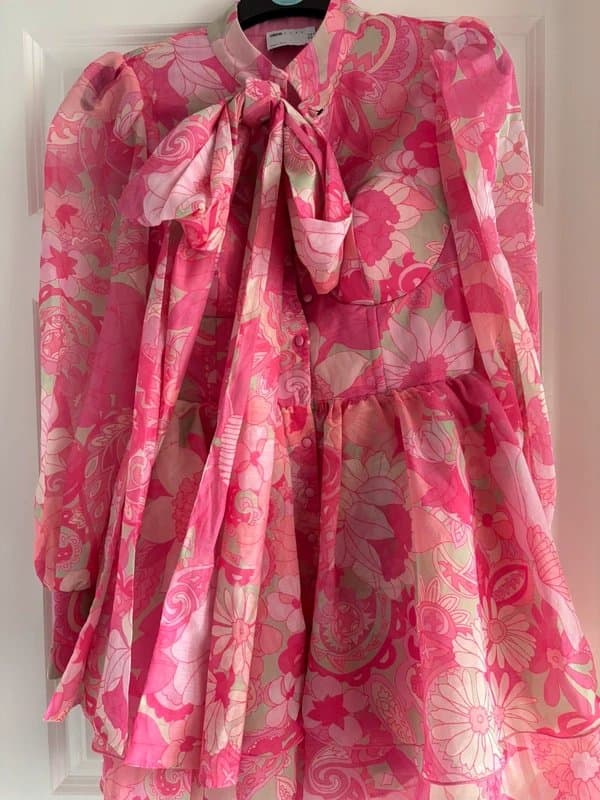 ASOS Asos Luxe Ruffle Pink Occasion Dress Size 12