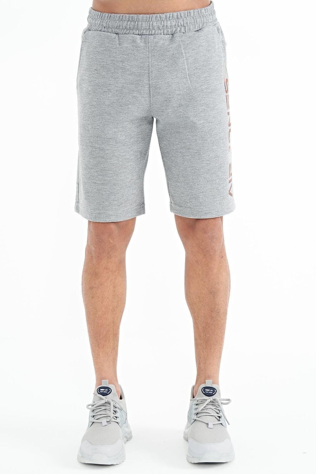 Tommy Life Men's Light Grey Fleece Sweat Shorts