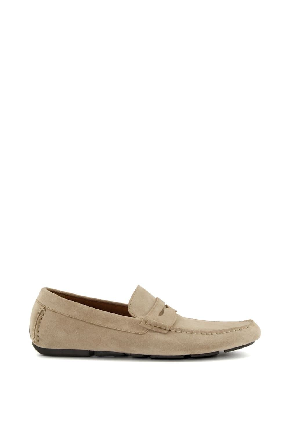 Dune London Dune London Men's 'Bradlay' Suede Slip-On Shoes in Natural