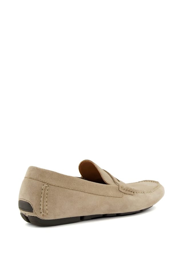 Dune London Dune London Men's 'Bradlay' Suede Slip-On Shoes in Natural - 3