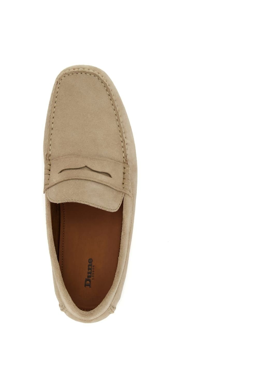 Dune London Dune London Men's 'Bradlay' Suede Slip-On Shoes in Natural - 4