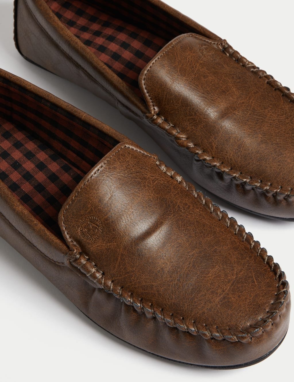 Marks & Spencer M&S Moccasin Slippers with Freshfeet™ Tan - 2