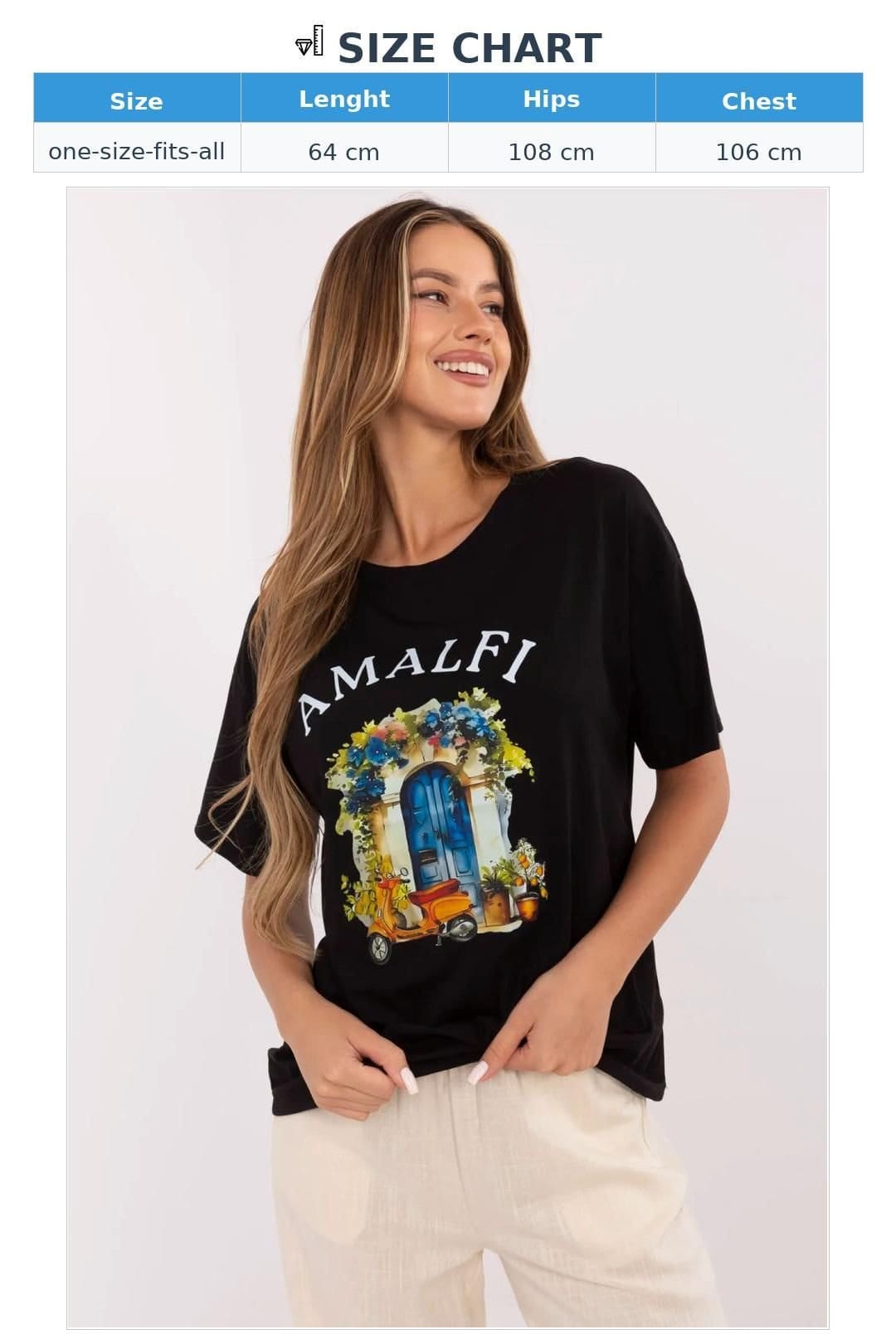 Love Lace Love Lace Women's Cotton Elastane Printed T-Shirt in Black - 4