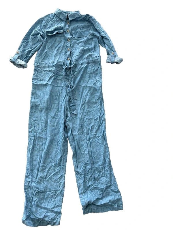 F&F F&F Jumpsuit Playsuit Size 12 Womens EU 40 Vintage Denim Blue NEW RRP £29.50 - 1