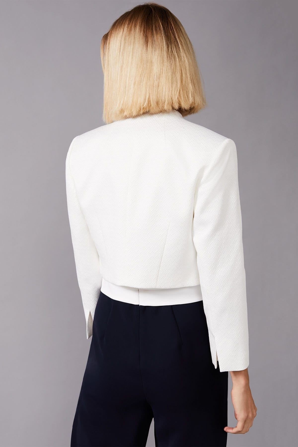 Phase Eight Phase Eight Women's Karlee Cropped Occasion Jacket in White - 4